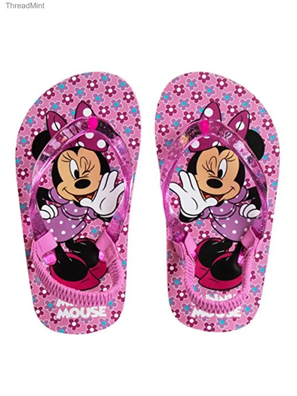 Disney Minnie Mouse Flip Flops Sandals Kids Water Shoes Quick Dry